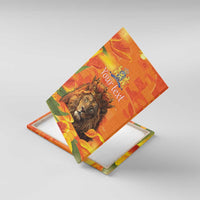 Personalized Netherlands Koningsdag Canvas Wall Art 27th April Lion with Orange Tulip