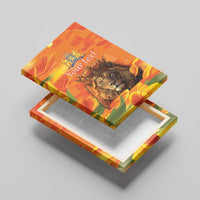 Personalized Netherlands Koningsdag Canvas Wall Art 27th April Lion with Orange Tulip