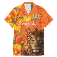 Personalized Netherlands Koningsdag Family Matching Mermaid Dress and Hawaiian Shirt 27th April Lion with Orange Tulip