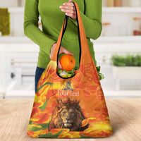 Personalized Netherlands Koningsdag Grocery Bag 27th April Lion with Orange Tulip