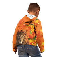 Personalized Netherlands Koningsdag Kid Hoodie 27th April Lion with Orange Tulip