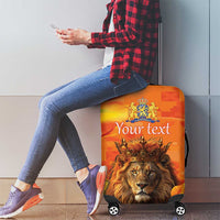 Personalized Netherlands Koningsdag Luggage Cover 27th April Lion with Orange Tulip