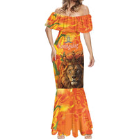 Personalized Netherlands Koningsdag Mermaid Dress 27th April Lion with Orange Tulip