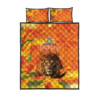 Personalized Netherlands Koningsdag Quilt Bed Set 27th April Lion with Orange Tulip