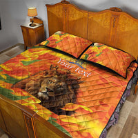 Personalized Netherlands Koningsdag Quilt Bed Set 27th April Lion with Orange Tulip