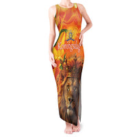 Personalized Netherlands Koningsdag Tank Maxi Dress 27th April Lion with Orange Tulip