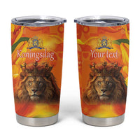 Personalized Netherlands Koningsdag Tumbler Cup 27th April Lion with Orange Tulip