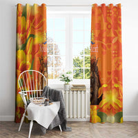 Personalized Netherlands Koningsdag Window Curtain 27th April Lion with Orange Tulip