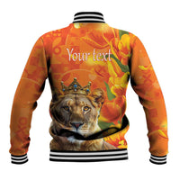 Personalized Netherlands Koninginnedag Baseball Jacket 30th April Lioness with Orange Tulip