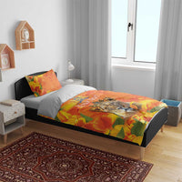 Personalized Netherlands Koninginnedag Bedding Set 30th April Lioness with Orange Tulip
