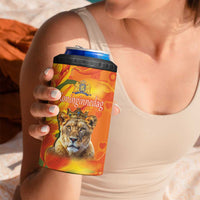 Personalized Netherlands Koninginnedag 4 in 1 Can Cooler Tumbler 30th April Lioness with Orange Tulip