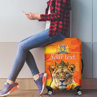 Personalized Netherlands Koninginnedag Luggage Cover 30th April Lioness with Orange Tulip