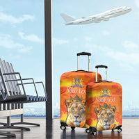 Personalized Netherlands Koninginnedag Luggage Cover 30th April Lioness with Orange Tulip