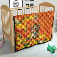 Personalized Netherlands Koninginnedag Quilt 30th April Lioness with Orange Tulip