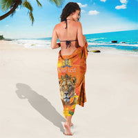 Personalized Netherlands Koninginnedag Sarong 30th April Lioness with Orange Tulip