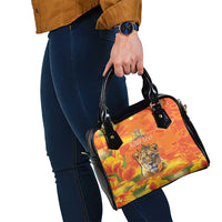 Personalized Netherlands Koninginnedag Shoulder Handbag 30th April Lioness with Orange Tulip