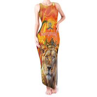 Personalized Netherlands Koninginnedag Tank Maxi Dress 30th April Lioness with Orange Tulip