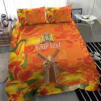 Personalized Netherlands Orange Tulip and Wildmill Bedding Set