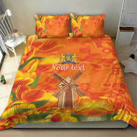Personalized Netherlands Orange Tulip and Wildmill Bedding Set