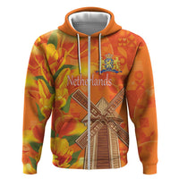 Personalized Netherlands Orange Tulip and Wildmill Hoodie