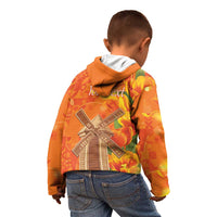 Personalized Netherlands Orange Tulip and Wildmill Kid Hoodie
