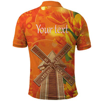 Personalized Netherlands Orange Tulip and Wildmill Polo Shirt