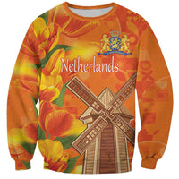 Personalized Netherlands Orange Tulip and Wildmill Sweatshirt