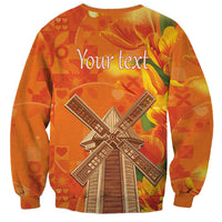 Personalized Netherlands Orange Tulip and Wildmill Sweatshirt
