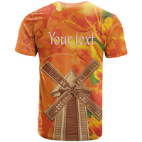 Personalized Netherlands Orange Tulip and Wildmill T Shirt