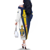 Portugal Madeira Day 1st July Family Matching Off The Shoulder Long Sleeve Dress and Hawaiian Shirt Das Ilhas as Mais Belas e Livres LT17