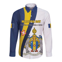 Portugal Madeira Day 1st July Long Sleeve Button Shirt Das Ilhas as Mais Belas e Livres LT17