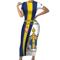 Portugal Madeira Day 1st July Short Sleeve Bodycon Dress Das Ilhas as Mais Belas e Livres LT17