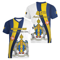 Portugal Madeira Day 1st July Women V-Neck T-Shirt Das Ilhas as Mais Belas e Livres LT17