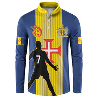 Custom Portugal Maderia Football Button Sweatshirt Sporty Style