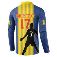 Custom Portugal Maderia Football Button Sweatshirt Sporty Style