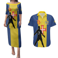 Custom Portugal Maderia Football Couples Matching Puletasi and Hawaiian Shirt Sporty Style