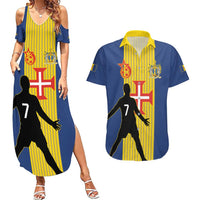 Custom Portugal Maderia Football Couples Matching Summer Maxi Dress and Hawaiian Shirt Sporty Style