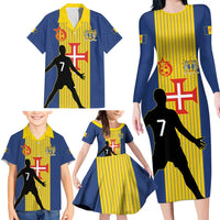 Custom Portugal Maderia Football Family Matching Long Sleeve Bodycon Dress and Hawaiian Shirt Sporty Style