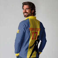 Custom Portugal Maderia Football Long Sleeve Polo Shirt Sporty Style