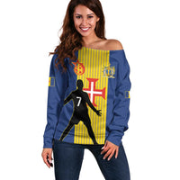 Custom Portugal Maderia Football Off Shoulder Sweater Sporty Style