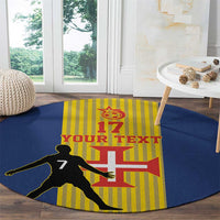 Custom Portugal Maderia Football Round Carpet Sporty Style