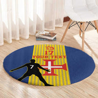 Custom Portugal Maderia Football Round Carpet Sporty Style