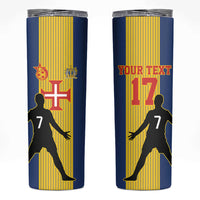 Custom Portugal Maderia Football Skinny Tumbler Sporty Style