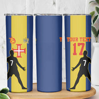 Custom Portugal Maderia Football Skinny Tumbler Sporty Style