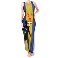 Custom Portugal Maderia Football Tank Maxi Dress Sporty Style
