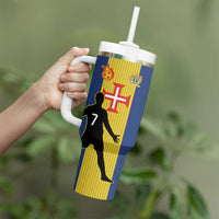 Custom Portugal Maderia Football Tumbler With Handle Sporty Style