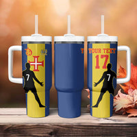 Custom Portugal Maderia Football Tumbler With Handle Sporty Style