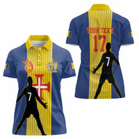 Custom Portugal Maderia Football Women Polo Shirt Sporty Style