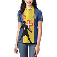 Custom Portugal Maderia Football Women Polo Shirt Sporty Style