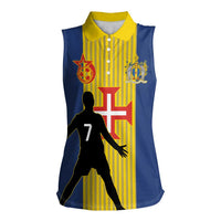 Custom Portugal Maderia Football Women Sleeveless Polo Shirt Sporty Style